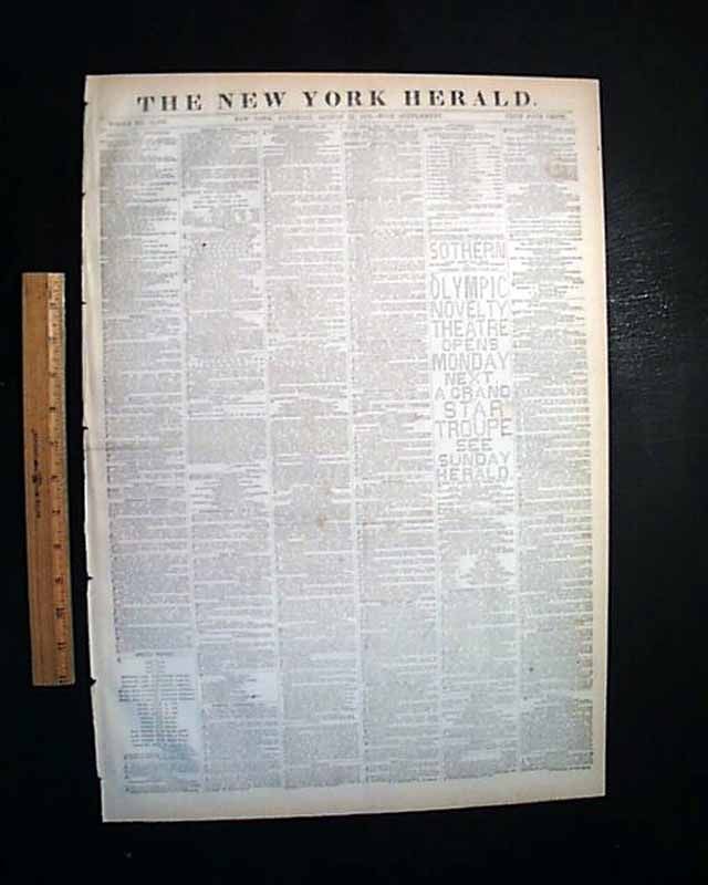 Henry Morton Stanley Africa Exploration 1876 Newspaper