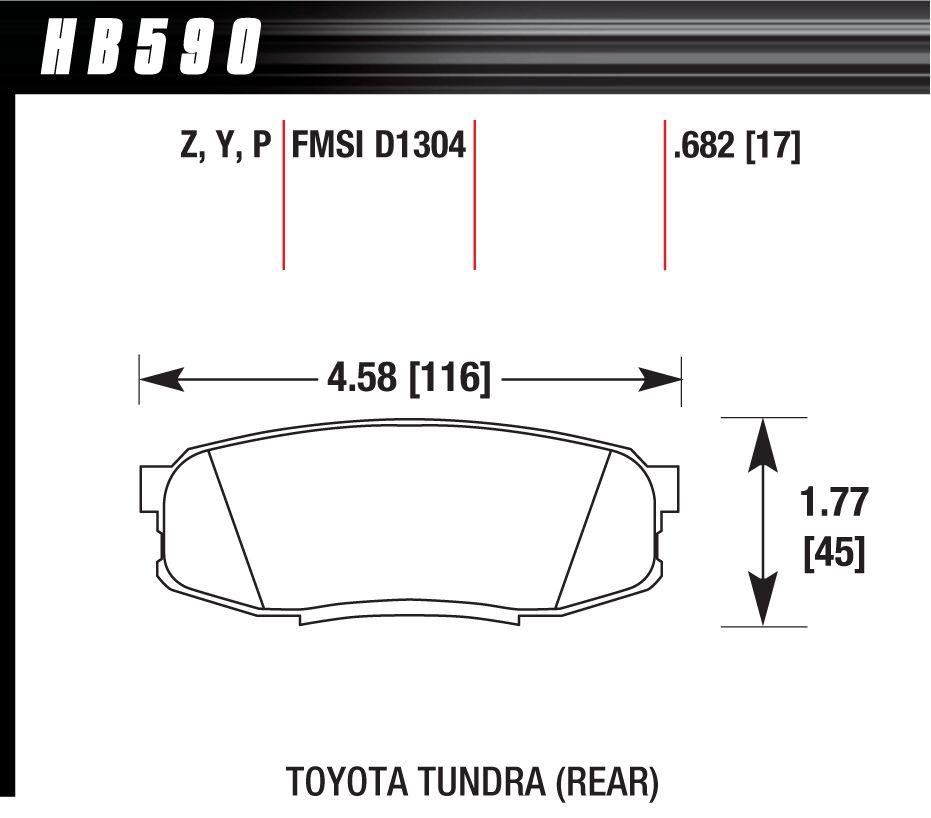 Hawk LTS F&R Brake Pads, Toyota Tundra Sequoia