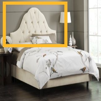 Skyline Furniture Tufted High Arch Headboard Pearl F Q