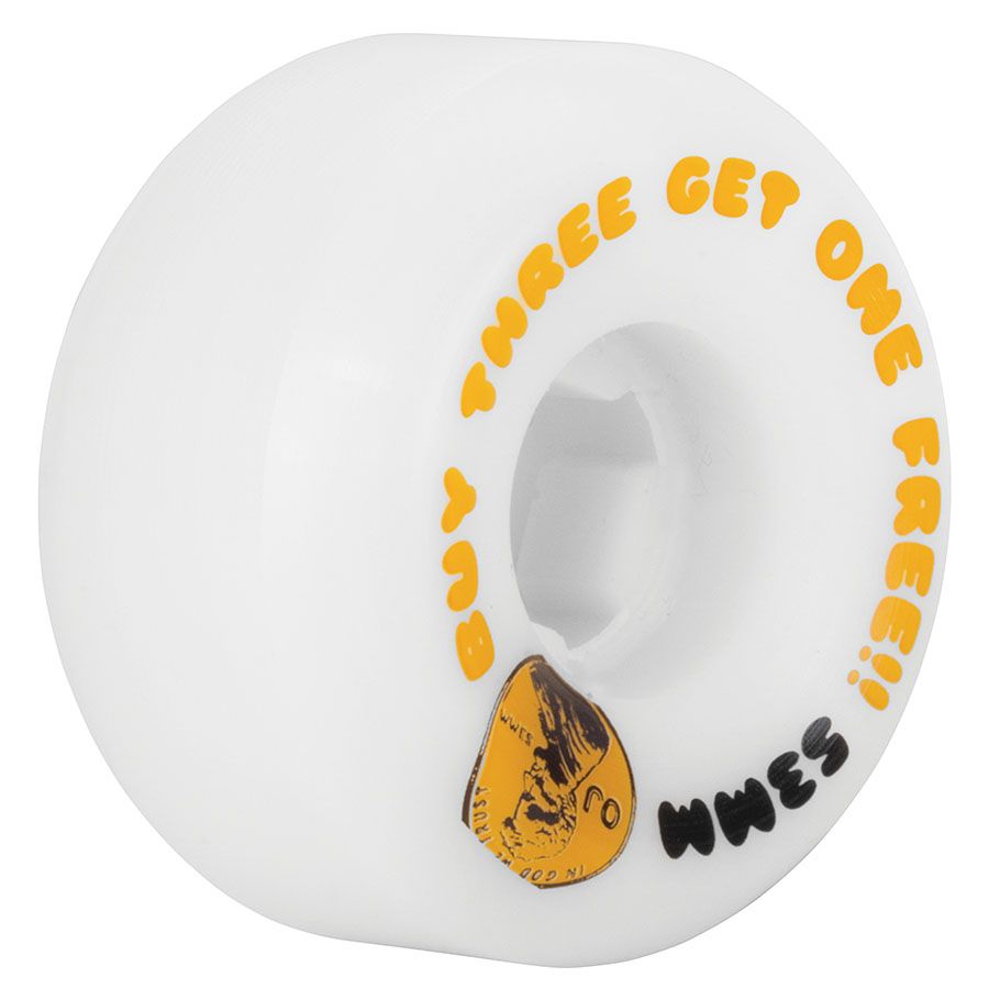 OJ Get One Free Skateboard Wheels 53mm White Skateboard