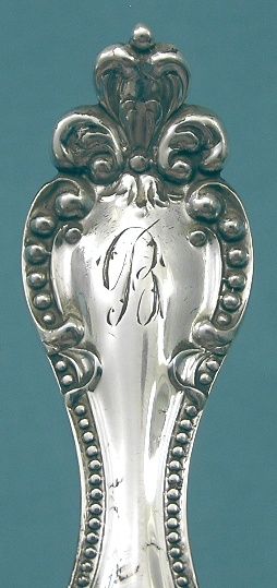 all sterling silver monogram b or r on front measurements