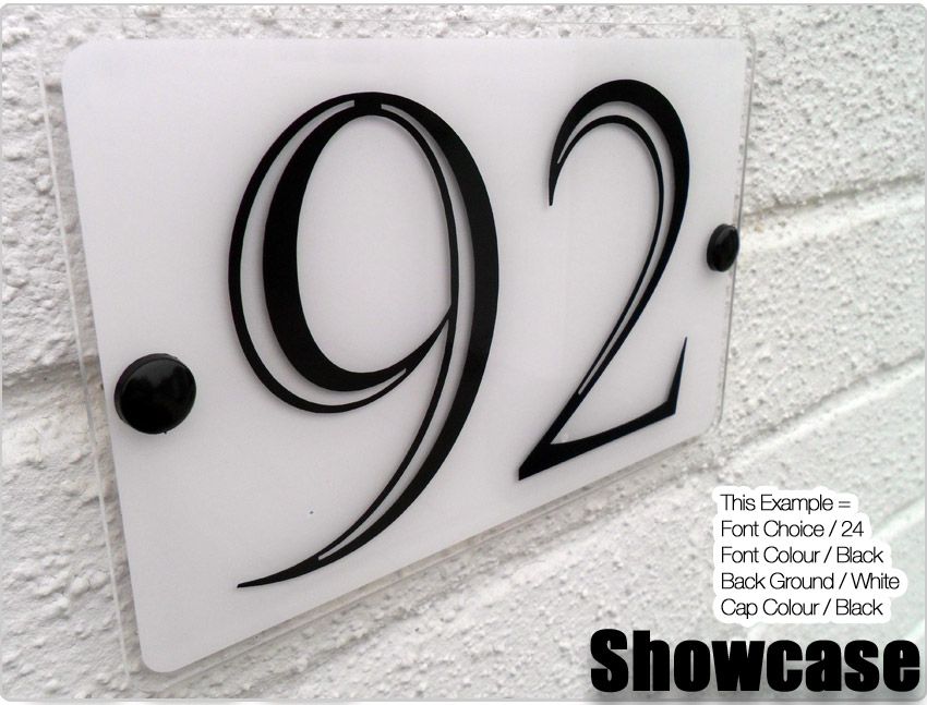 Contemporary House Sign Plaque Door Number 1   999 Personalised Name