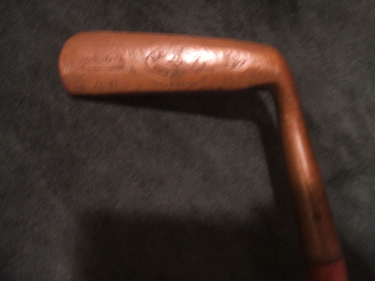 Antique Hickory Wood Shaft MacGregor Mod 30 Brass Putter