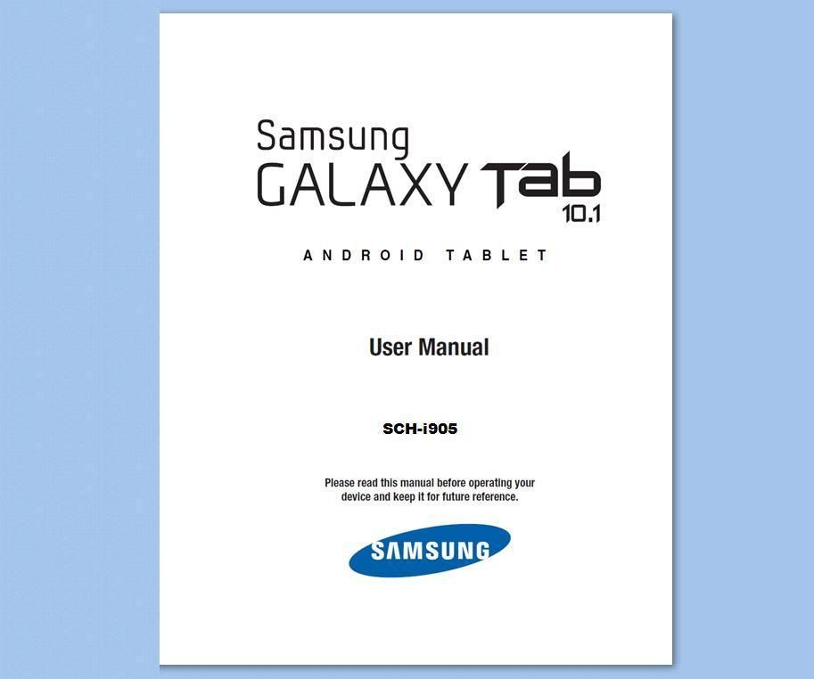 Samsung Galaxy Tablet 10 1 SCH i905 User Manual for Verizon US