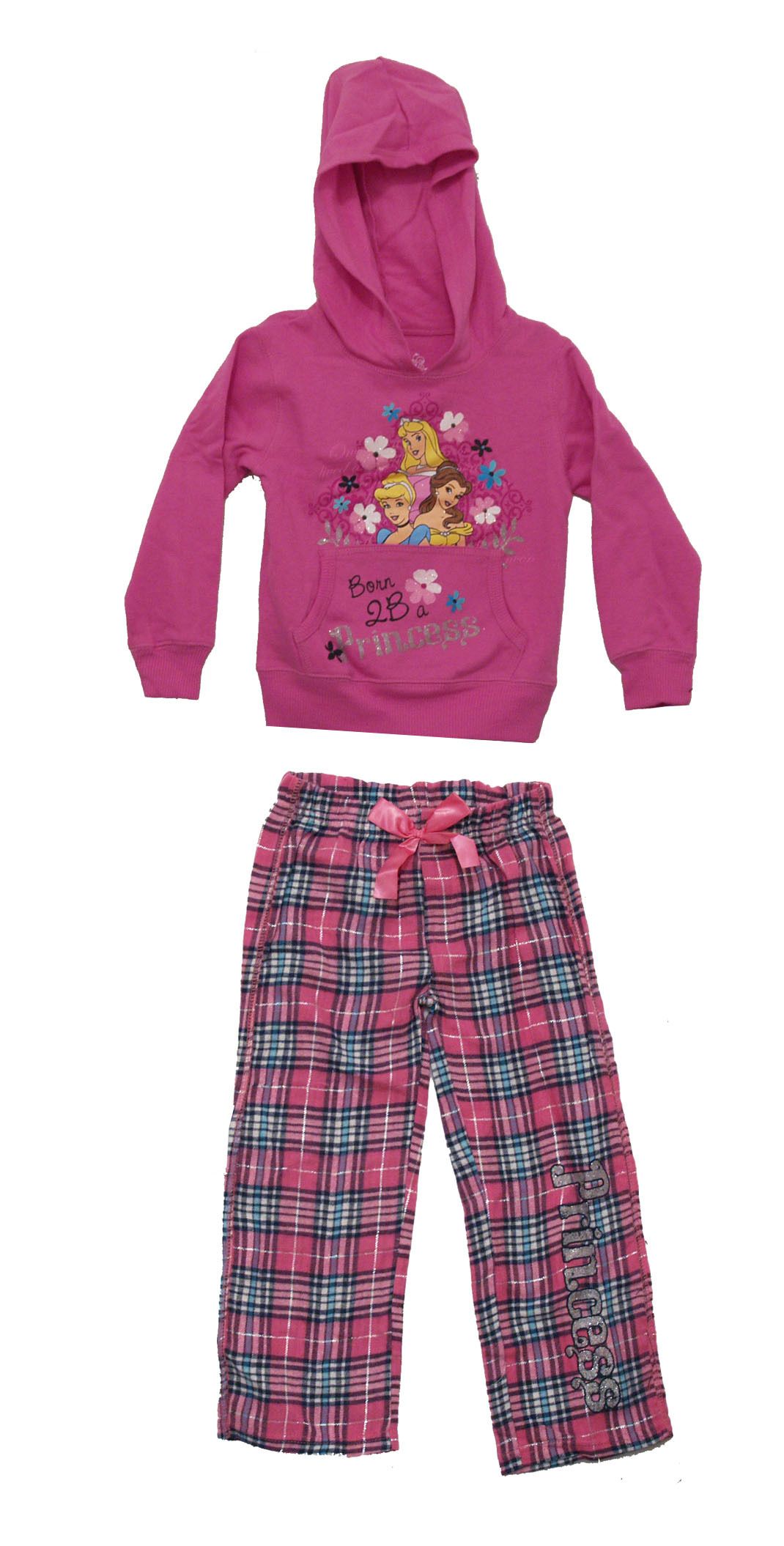  Princesses Born Princess Glitter Youth Girls Hoodie And Pants 2 Pc Set