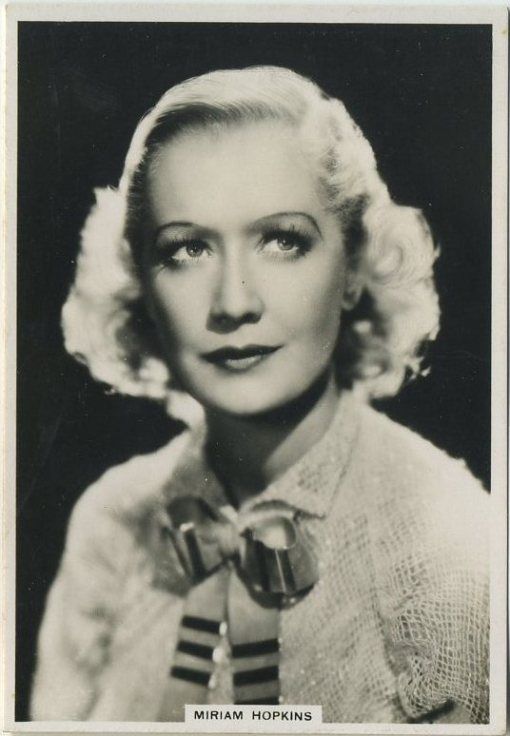 Miriam Hopkins 1938 Bat Modern Beauties XL Tobacco Card Series 4 8