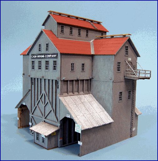 Silver King Ore House Mine Processing Loadout Laser Wood Kit HO Scale