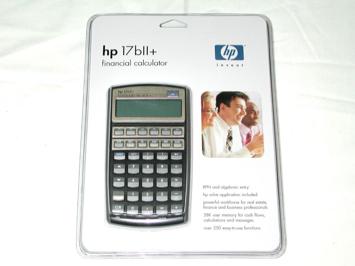NEW HP 17BII+ Financial Calculator + BOOK + CASE HP17BII+ Business 17