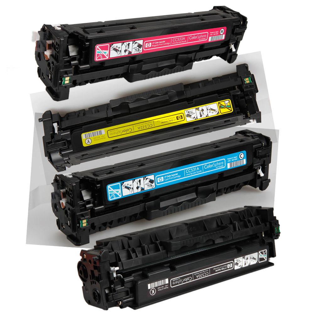  CC532A CC533A Toner Set for HP CM2320 CM2320fxi CP2025 CP2025n