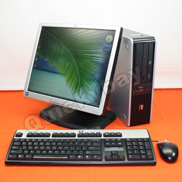 HP DC7900 Computer Core 2 Duo 3 0 2GB 2TB Windows 7 17 LCD Monitor