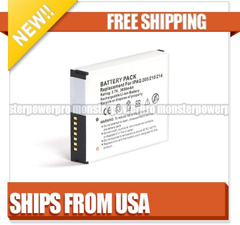 3650mAh Battery for HP iPAQ 211 210 200 212 214 216 PDA