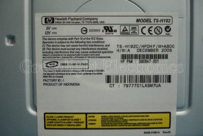 HP TS H192 CD ROM Drive IDE 390847 001 E79
