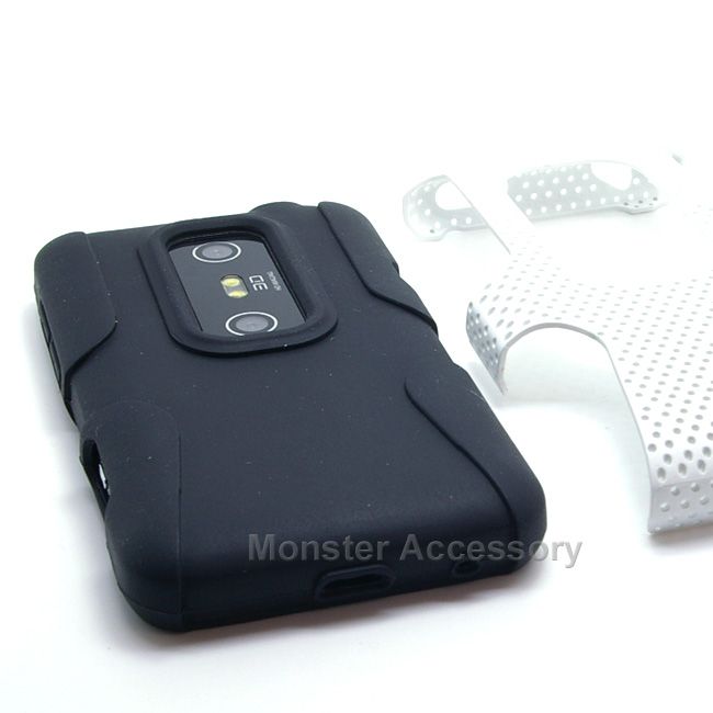 White Apex Hard Case Gel Cover for HTC EVO V 4G Virgin Mobile 3D