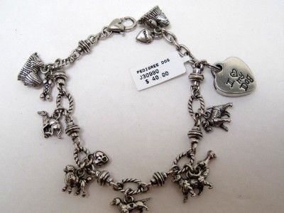 Brighton I Love My Dog Silver Plated 8 Bracelet with Photo Frame