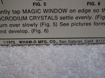 VINTAGE WHAM O MAGIC WINDOW 1973 FIRST YEAR PRODUCED IOB W/ STAND