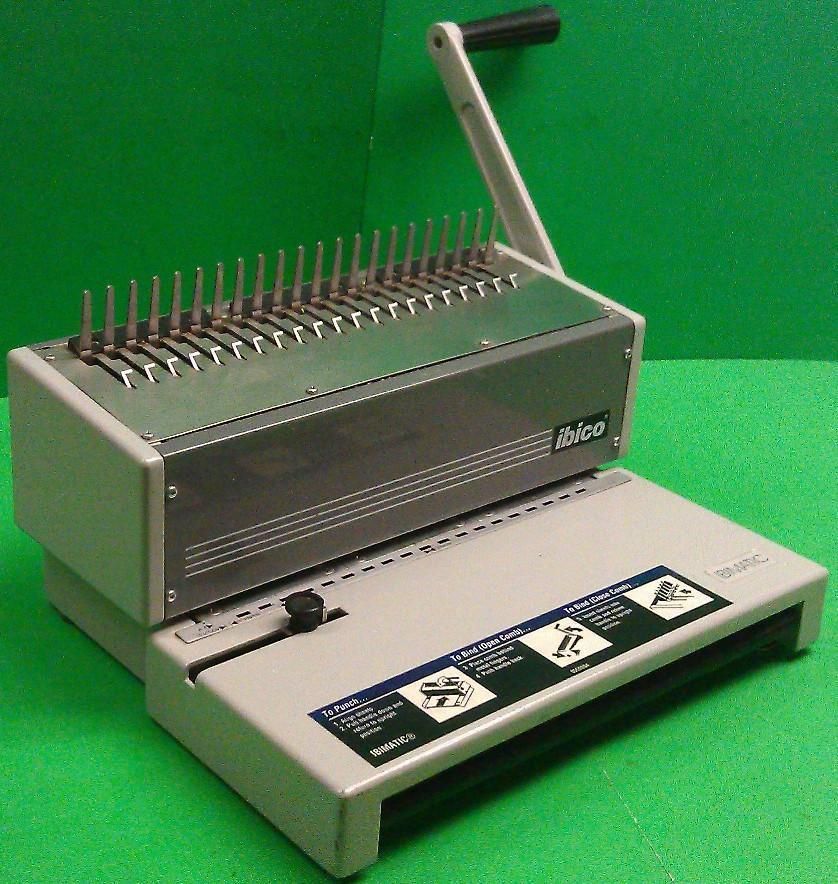 Ibico Ibimatic DD Pin Punch Comb Binding Machine Great