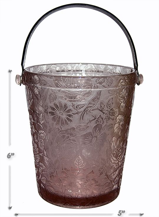 Fostoria Orchid Paradise Ice Bucket