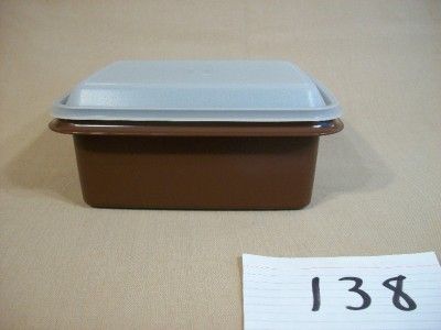 Tupperware Ice Cream Storage Container Brown GUC