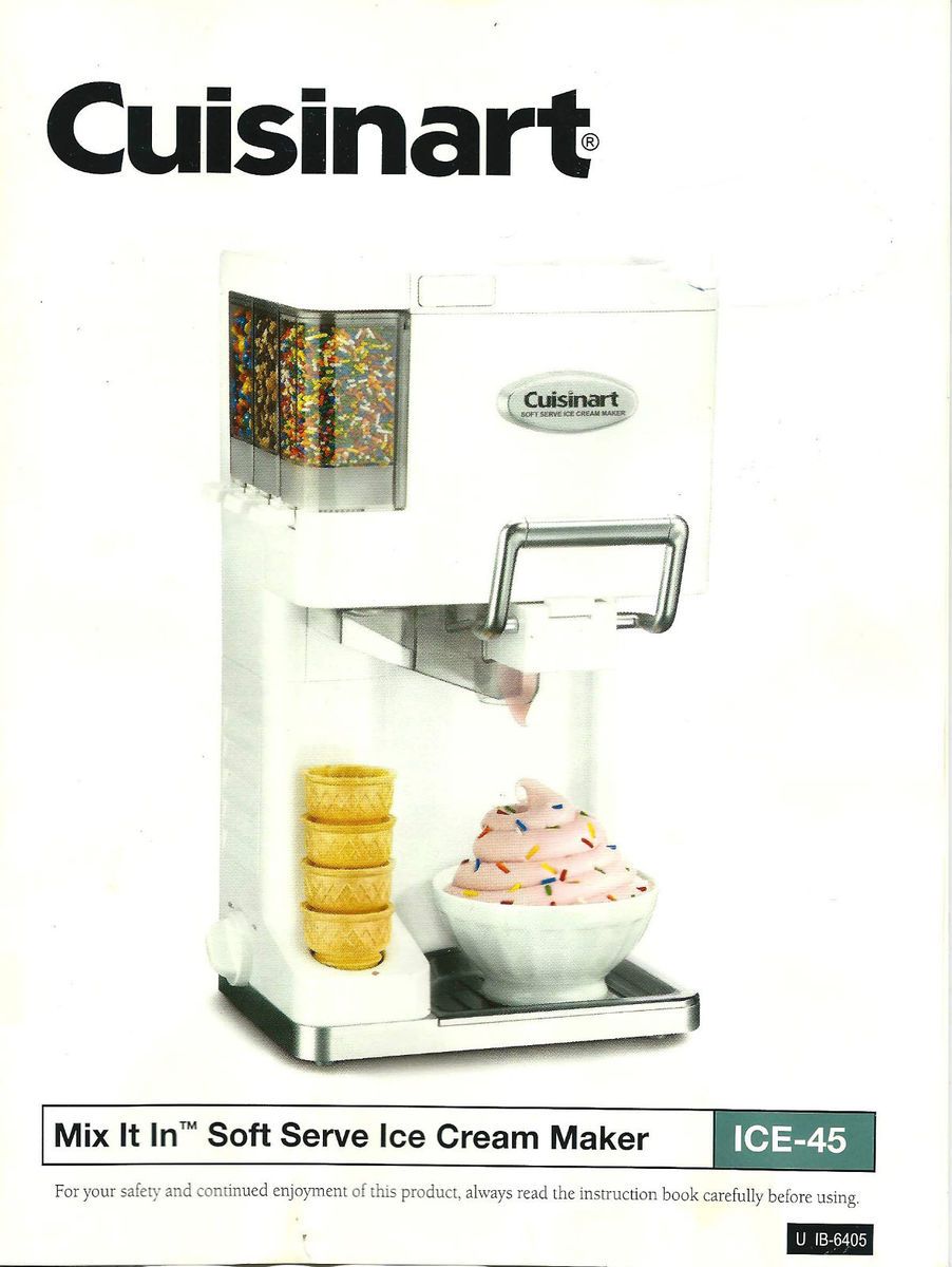 Cuisinart Ice 45 Soft Serve Ice Cream Maker