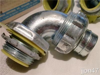 Lot 5 Free Priority SHIP Ideal 623 1 90 Degree Liquidtight Connectors