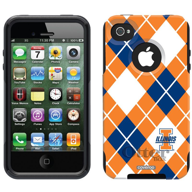  Commuter Case Apple iPhone 4 4S University of Illinois Fighting Illini