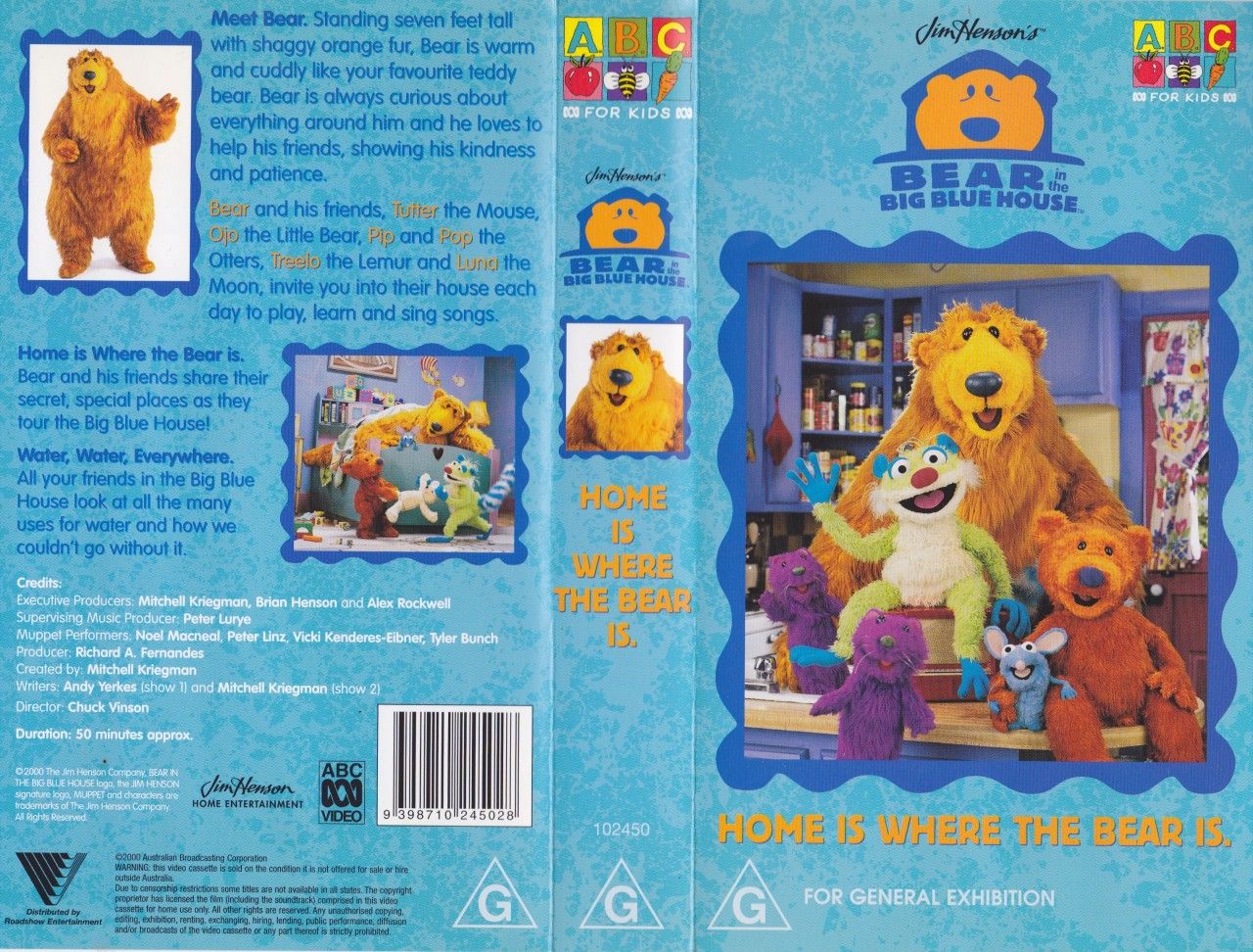 BEAR IN THE BIG BLUE HOUSE HOME IS WHERE THE BEAR IS VHS VIDEO PAL A