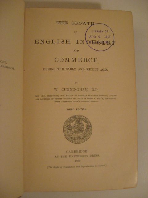 1892 96 Growth of English Industry Commerce 2 Volumes