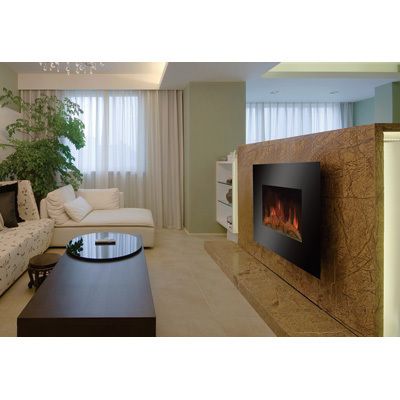   Greenheat Contemporary Flat Panel Infrared Quartz Wall Fireplace