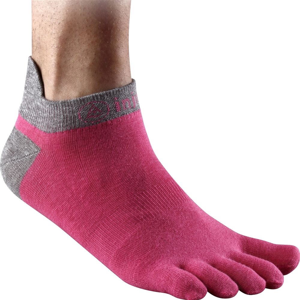 Injinji Socks Lightweight Performance Toe Sock No Show Pink 1pair