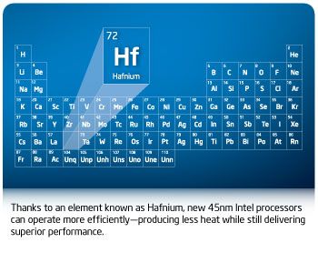 intel technology 45nm hafnium based architecture thanks to a naturally