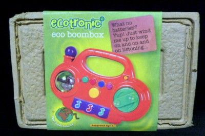 International Playthings Ecotronic Wind Up Eco Boombox New in Box