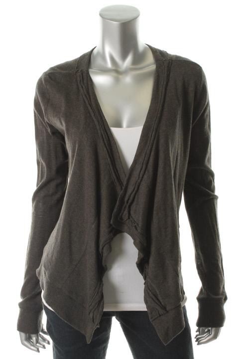 Free People New Moonlight Creek Gray Long Sleeve Cardigan Sweater Top