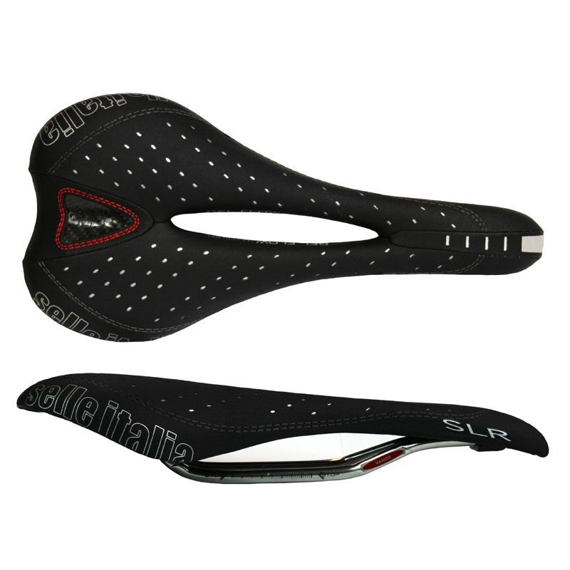 Selle Italia SLR Gel Flow Leather Carbon Saddle Black