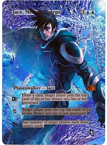 FOIL ALTERED ART JACE, MEMORY ADEPT M13 MAGIC THE GATHERING ♕