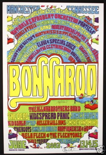 Jack Johnson Galactic Bonnaroo 03 Concert Poster