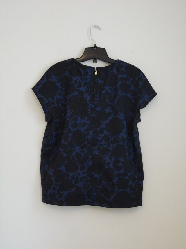 New Marc Jacobs New Prussian Blue Multi Clarice Flower Top Blouse