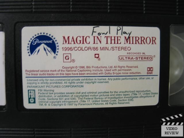 Fowl Play Magic in The Mirror VHS Jaime Renee Smith Kevin Wixted