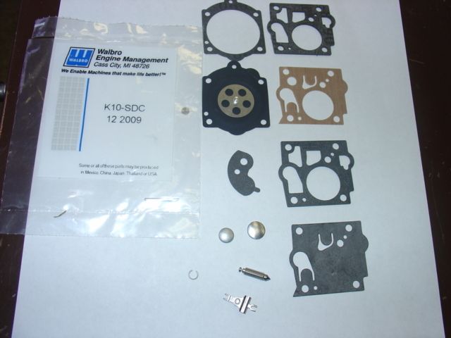 Jacobsen Sno Burst Snowblower Walbro Carburetor Kit