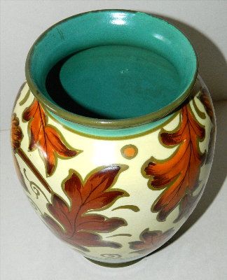 Large Gouda Vase 3451 Averil 1930s PZH Plateelbakkerij Zuid Holland