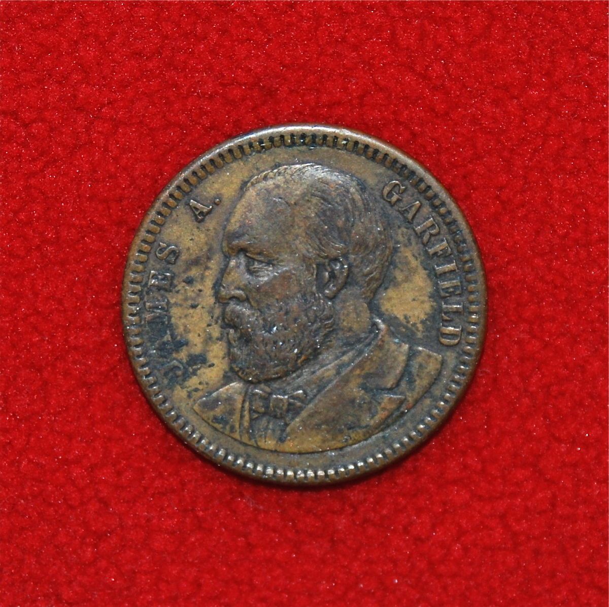 1881 Presidential Token James Garfield President of the U S Sept 19th