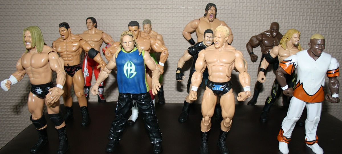 WWE Wrestling Figures HHH Khali Mr Ass Batista Deluxe WWF TNA UFC