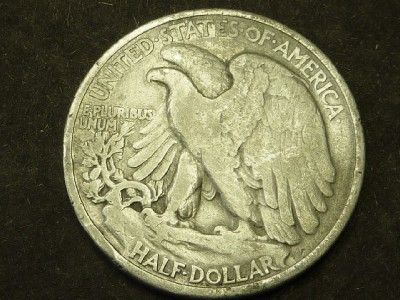 Here is a 1934 Walking Liberty half dollar. The coin has been