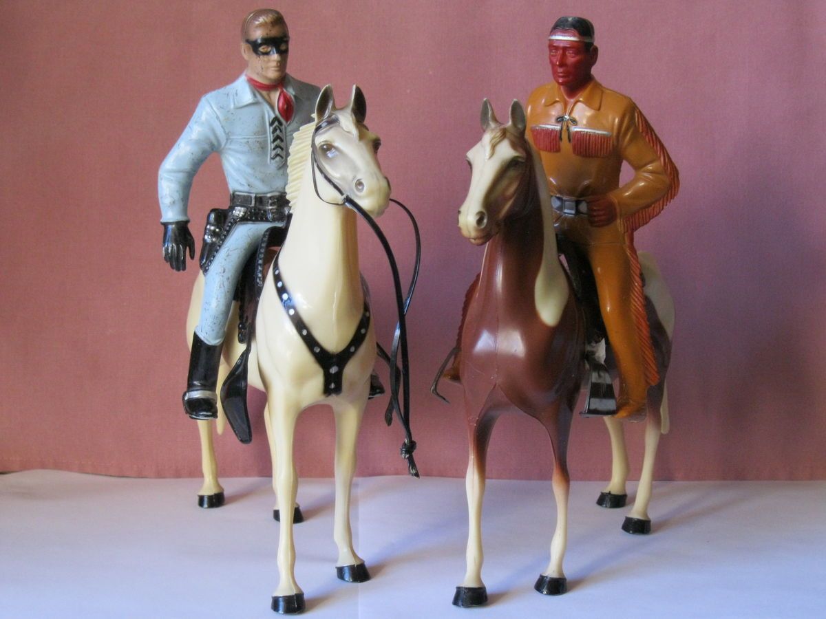   1950s HARTLAND LONE RANGER AND TONTO CLAYTON MOORE JAY SILVERHEELS