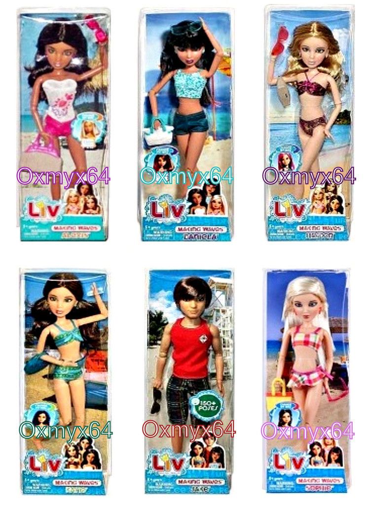  Alexis Daniela Hayden Katie Sophie Lifeguard Jake 6 Doll Set