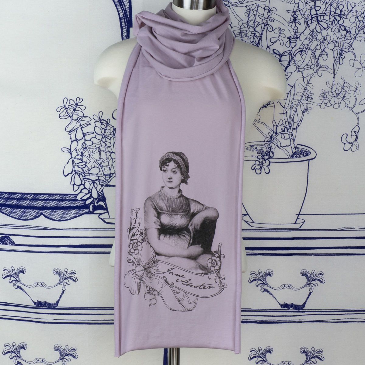 Jane Austen Screen Printed Scarf