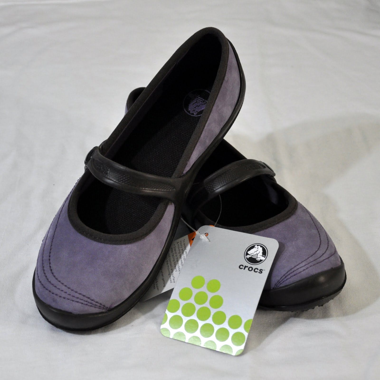 Crocs Wrapped Mary Jane Lilac Espresso Shoes w 6 7 8 9