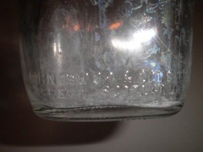 Antique John Dewar & Sons Scotch Whiskey Flask Shaped Bottle from