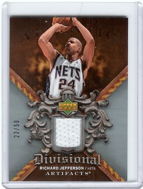 2007 08 UD Artifacts Jason Kidd Game Worn Jersey 23 50