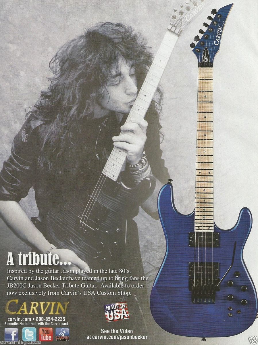 Carvin JB200C Jason Becker Tribute Guitar Print Ad