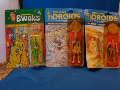  1985 STAR WARS EWOKS DROIDS SHAMAN JANN TOSH KEZ IBAN ACTION FIGUTRES